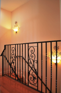Stair rot iron railings
